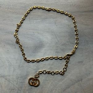 Vintage 90s Gucci gold chain belt